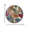 Homeroots 5 ft. Round Multi Color Leaves Indoor & Outdoor Area Rug 384944 - alternate 7